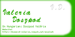 valeria doszpod business card
