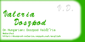 valeria doszpod business card